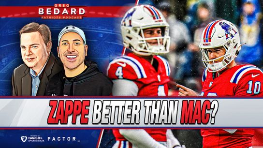 .@FDsportsbook Podcast & Video: Was Zappe an improvement over Jones? taken at BSJ Headquarters (Patriots)